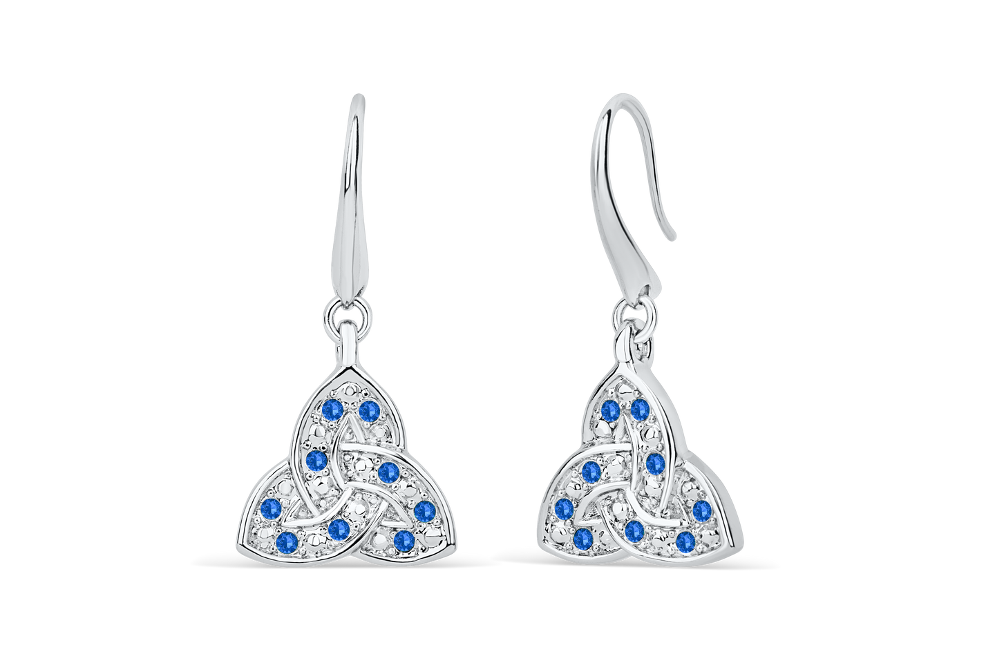 Trinity Knot Sapphire Crystal Earrings