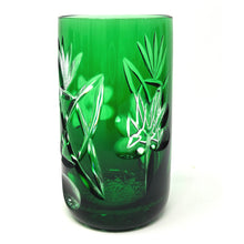 Load image into Gallery viewer, NEW! Emerald Green Shamrock Stemless Champagne Glass - Pair - Slightly Imperfect