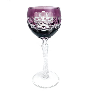 Amethyst Claddagh Hock Wine Glass