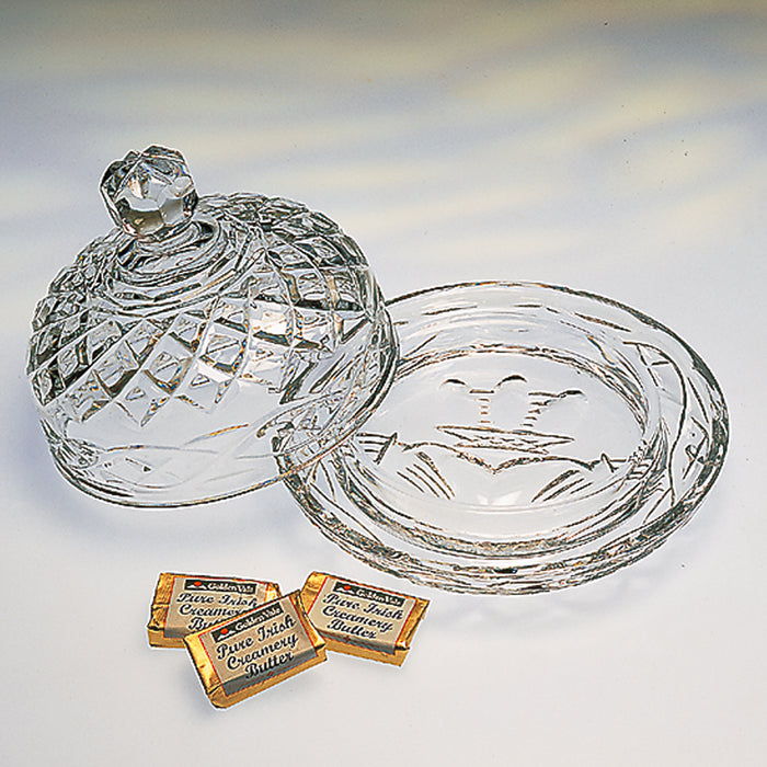 Claddagh Crystal Butter Dish