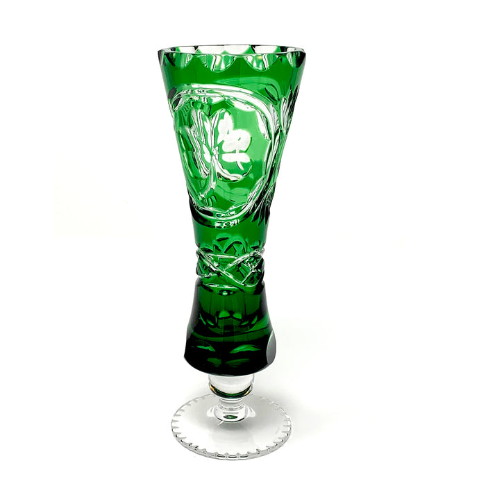 Green Shamrock Limited Edition Footed Vase