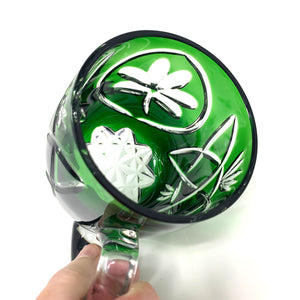 Emerald Green Shamrock Beer Mug