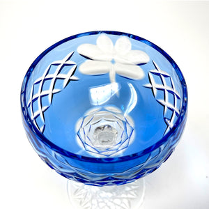 Blue Shamrock Saucer Champagne Glass